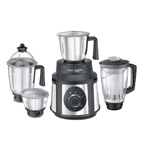Prestige Endura 1000 W Juicer Mixer Grinder 4 Jars Black(ENDURA1000W4JAR)
