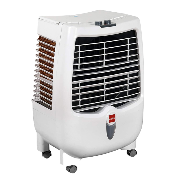 CELLO Gem 25 Litres Heavy Duty Vertical Commercial Air Cooler | High-Density Honeycomb Cooling Pads (22LGEMHISPEEDBISPC)