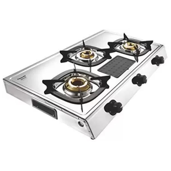 Butterfly Stainless Steel Matchless LPG Gas Stove 3 Burner (3BMATCHLESS)