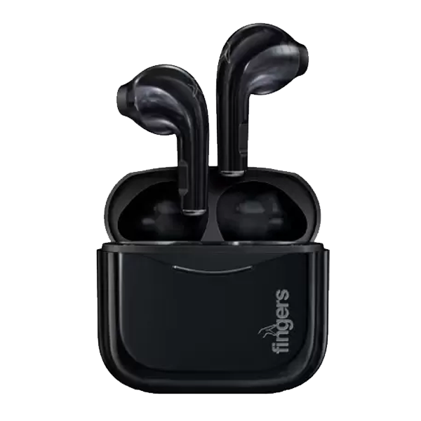 Fingers Blackbeats Wireless in Ear Earbuds with ‎Built-in Mic (Piano Black, FINGTWSPBLACKBEATS)
