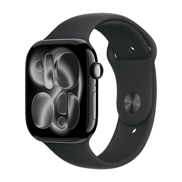 Apple Watch Series 11 GPS 46mm Jet Black Aluminium Case with Black Sport Band - S/M (IWS11GPS46JBKALMEUW4)
