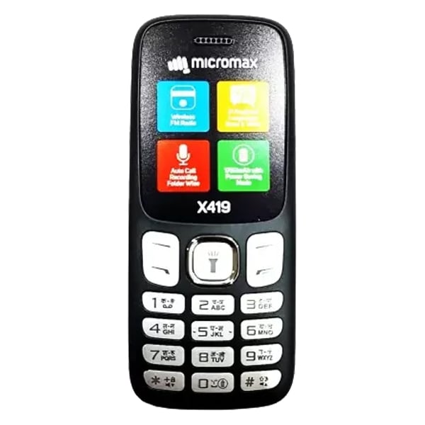 Micromax X419 Phone (Black) - X419