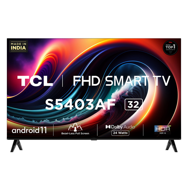 TCL 80.04 cm (32 inches) Bezel-Less S Series FHD Smart Android LED TV (TCL32S5403AF)