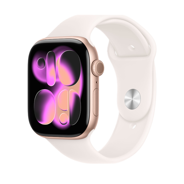 Apple Watch Series 11 GPS 46mm Rose Gold Aluminium Case with Light Blush Sport Band - M/L (IWS11GPS46RGDALMEV74)