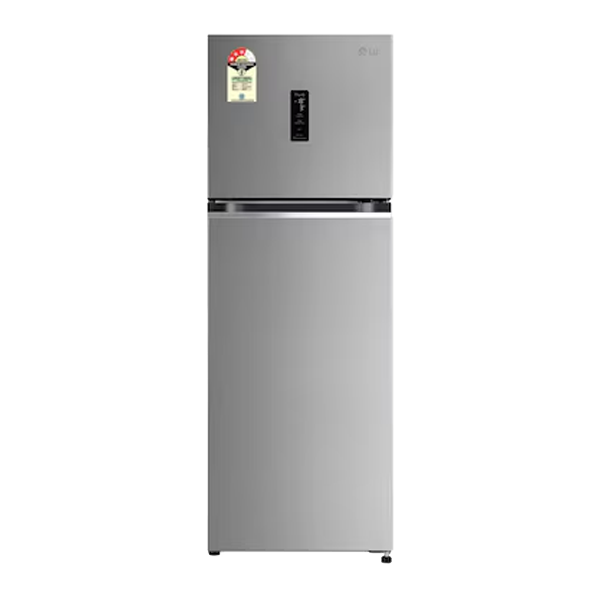 LG 246 L 3 Star Double Door Refrigerator (Wi-Fi Convertible, Door Cooling+, Shiny Steel Finish, GLT262TPZX)