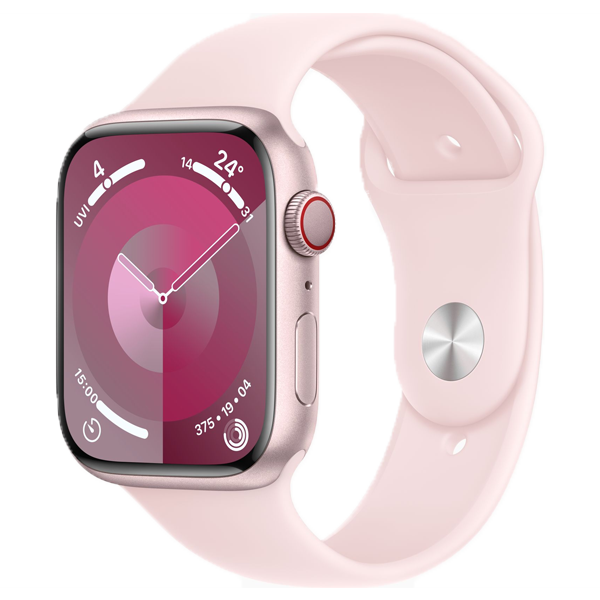 Apple Watch Series 9 with Light Pink Sport Loop (Pink Aluminium Case, IWS9CEL45MMPIALMRMM3)