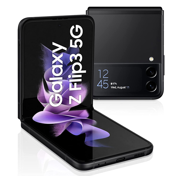 SAMSUNG Galaxy Z Flip3 5G (Phantom Black, 128 GB)  (8 GB RAM) (F711BZKA8128PHATMBLK)