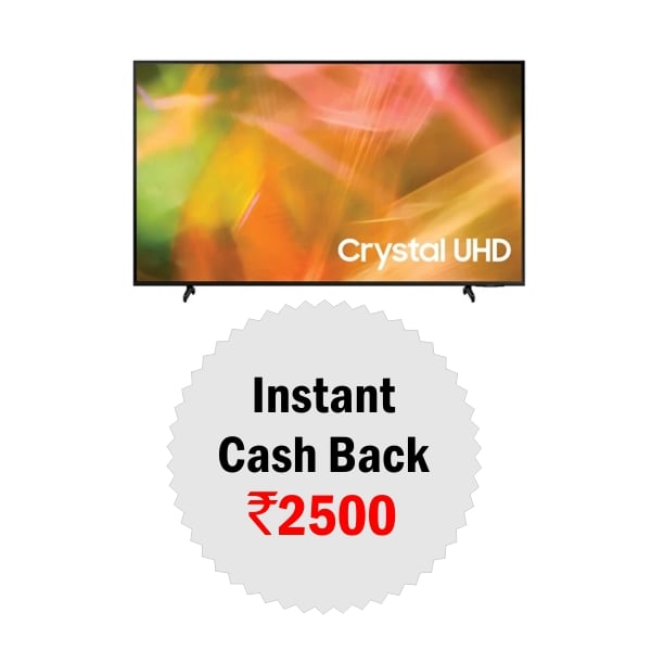 Samsung Crystal Ultra HD (4K) Smart TV LED 50 inch(125 cm) (2021 Model) (UA50AU8000)