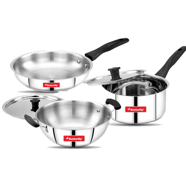 BUTTERFLY GIFT COOKWARE CLASSIC SS 5PCS NON STICK (BUGCWCLASSICSS5PCSNS)
