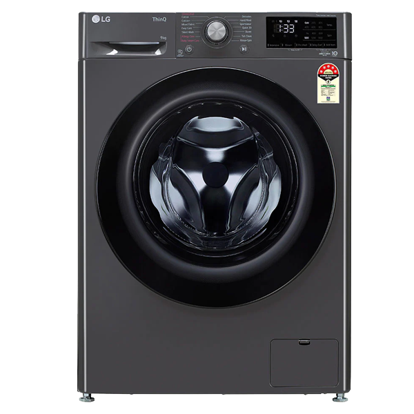 LG 9kg 5 Star Fully Automatic Front Load Washing Machine (FHV1409Z4M, LG ThinQ with Wi-Fi, Middle Black)