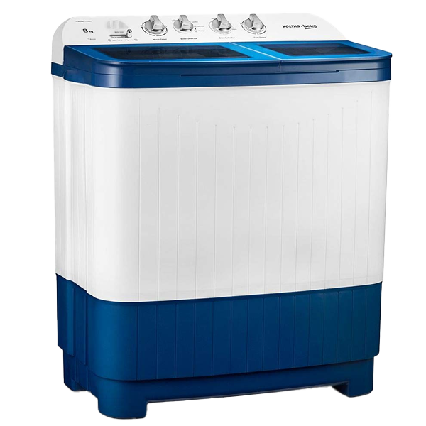 Voltas Beko 8 Kg 5 Star Semi Automatic Top Load Washing Machine (WTT80DBLGBLSSWH4)