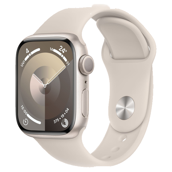 Apple Watch Series 9 (41mm, GPS) Starlight Aluminium Case with Starlight Sport Loop (IWS9GPS41MMSTALMR8V3)