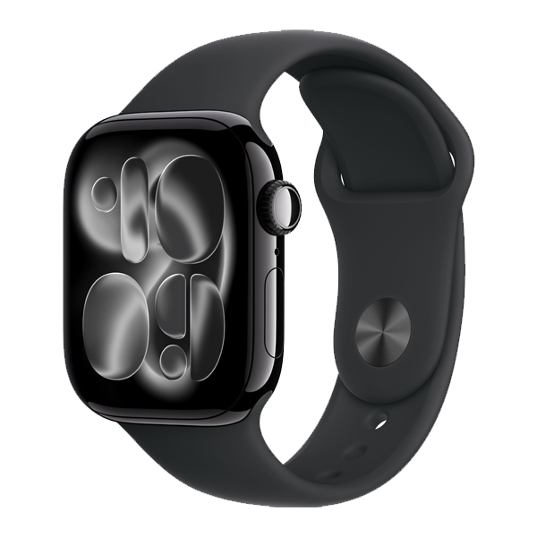 Apple Watch Series 11 GPS + Cellular 42mm Slate Titanium Case Black Sport Band - S/M (IWS11CEL42JBKALMF834)