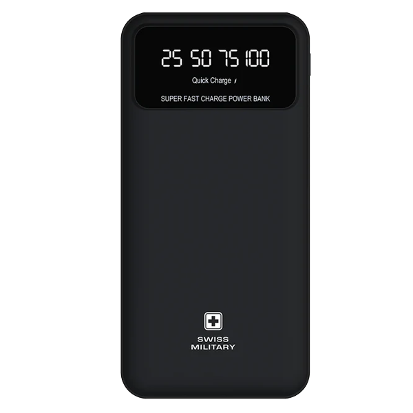 Swiss Military Electra 10K/A QC PD 10000 mAh Power Bank (Black, SMPBELECTRA10KA)