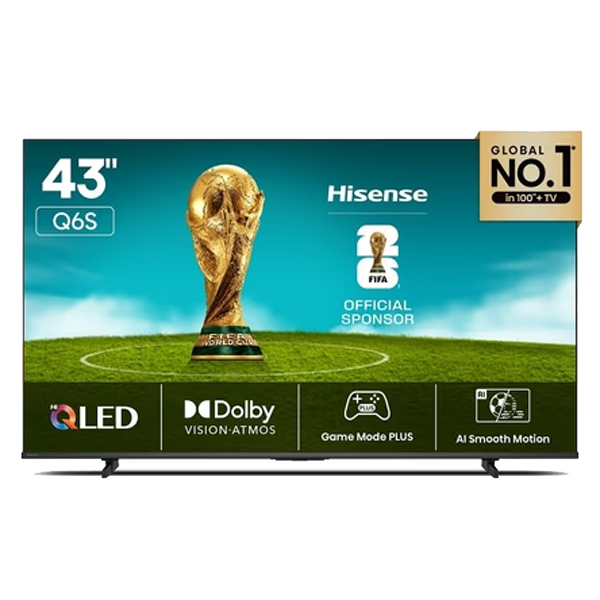 Hisense 108 cm 43 inches 4K UHD QLED Smart TV (HISENSE43Q6S)