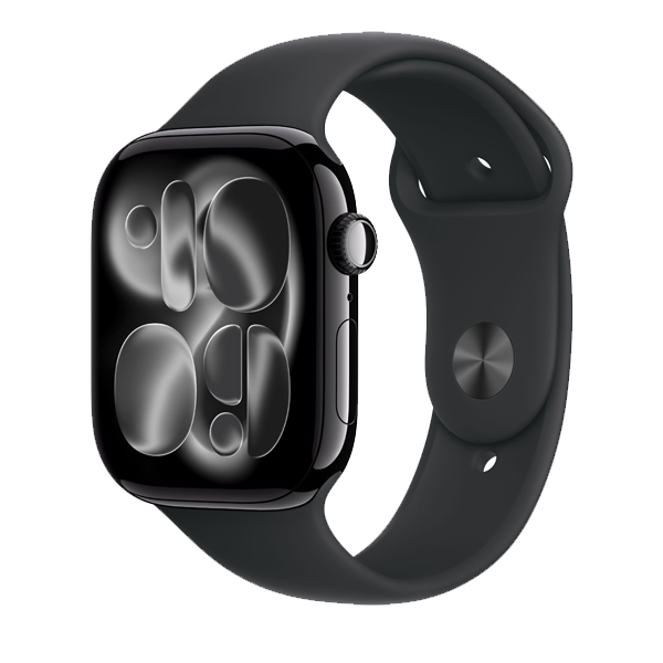 Apple Watch Series 11 GPS 46 mm Space Grey Aluminium Case with Black Sport Band - M/L (IWS11GPS46SGRALMEV44)