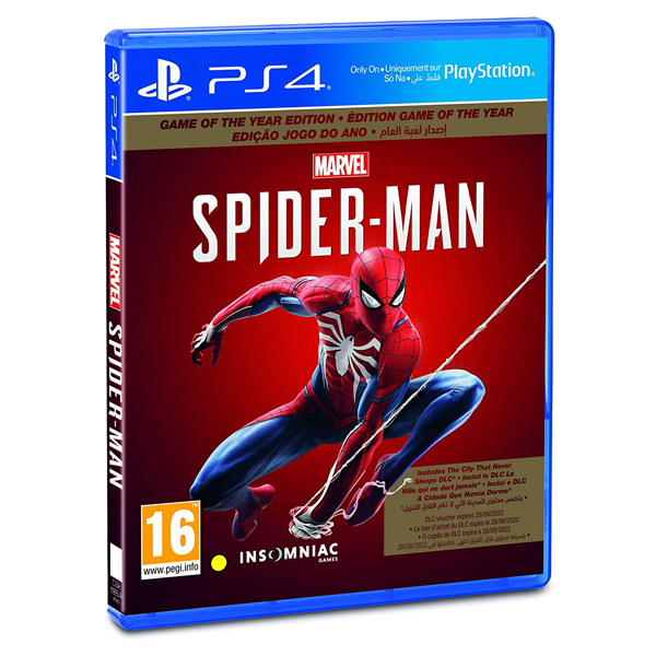 Sony Marvel's Spider Man (Game of the Year Edition) (Full Game + DLC, for PS4) (CDSPIDERMANGOTY)