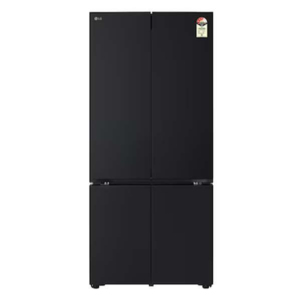 LG 610 Litres 3 Star Frost Free French Door Smart Wifi Enabled Refrigerator with Hygiene Fresh Plus (Black Glass, GVB25FFGMB)