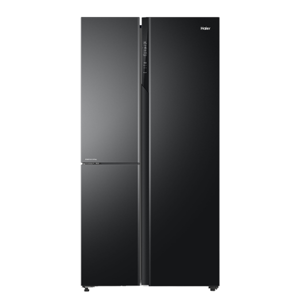 Haier 628 Litres Side By Side Refrigerator with Expert Inverter Technology (HRT683KS), Black Steel)