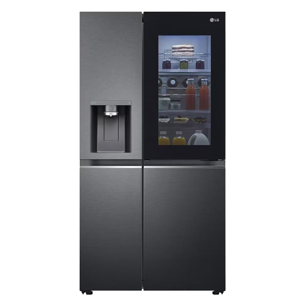 LG 635 L Frost Free Side By Side Door Refrigerator, Black (GLX257AMCX)
