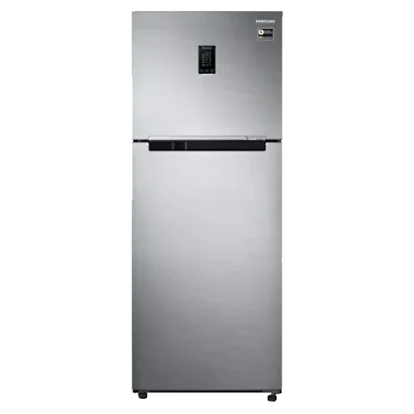 Samsung 386 L 2 Star Frost Free Inverter Double Door Refrigerator (Grey, Refined Inox, Convertible) (RT39B5C38S9)