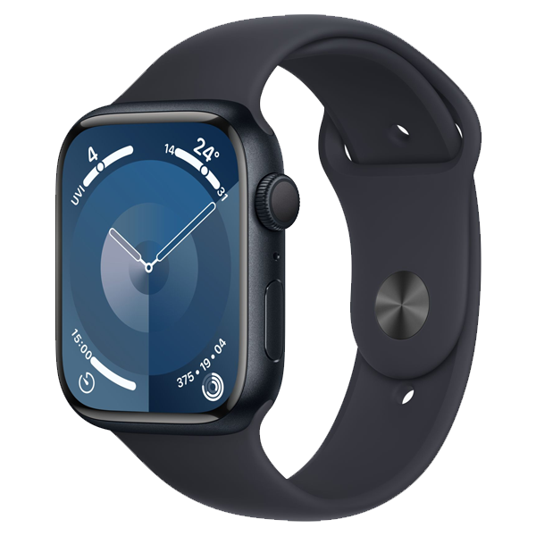 Apple Watch Series 9 GPS Aluminium Case with Sport Band S/M ( Starlight,45mm,  IWS9GPS45MMSTALMR963)