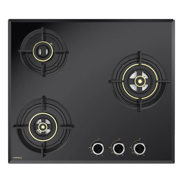 Hafele Altius FS 360 60 cm 3 Burner Built-In Hob with Full Brass Burners (ALTIUSFS360)