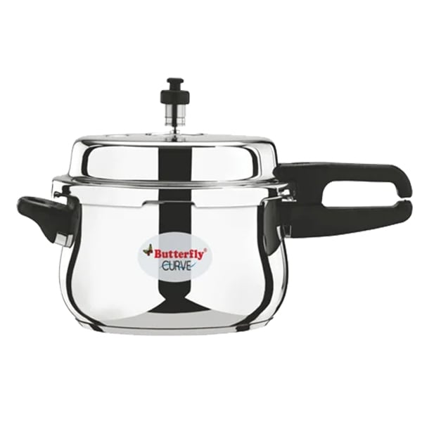 Butterfly Blueline 3 L Induction Bottom Pressure Cooker (Stainless Steel) (3LBLUELINECURVE)