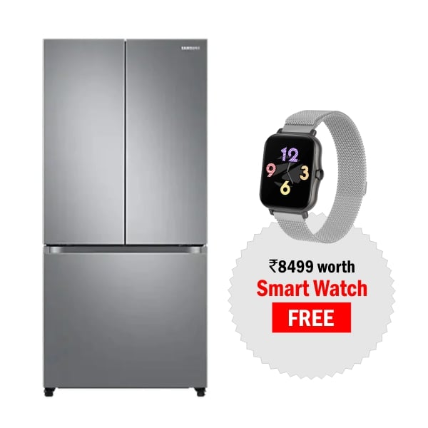 Samsung 580 litres French Door Refrigerator, Real Stainless (RF57A5032SL)