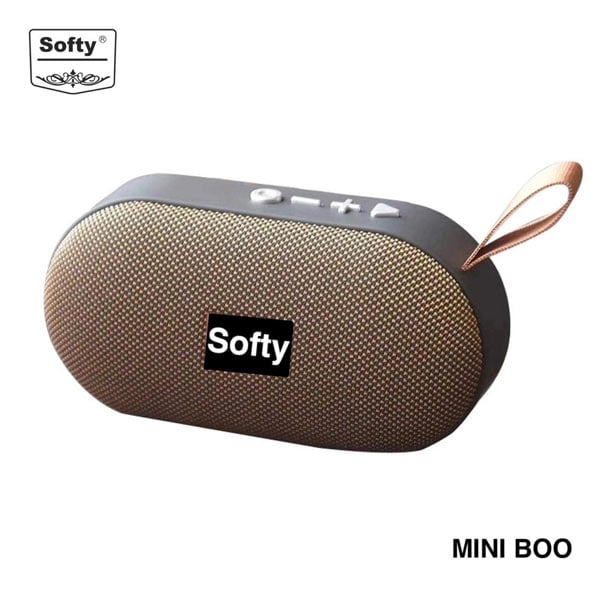 SOFTY SBS-10 Mini Boo Wireless Bluetooth Speaker (USB PENDRIVE, Memory Card, FM, MIC, Option) - Brown (SOFTYBTSBS10MINIBOO)