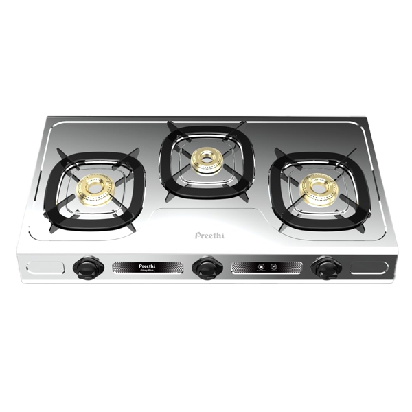 Preethi Glory Plus 3 Burner Gas stove (GLORYPLUS3B)