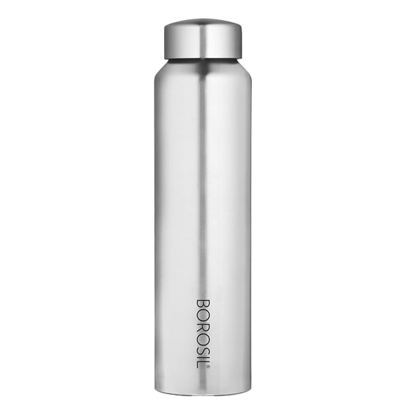 Borosil Stainless Steel Aquaslim 1000 ML Vacuum Insulated Water Bottle (Silver, BRSWBAQUASLIM1L)