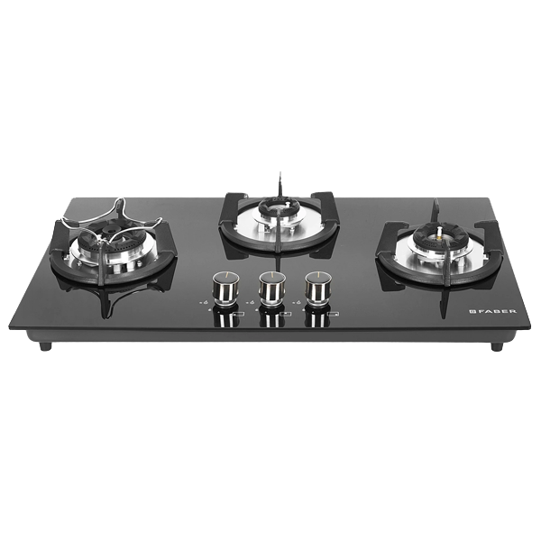 FABER Superia HT763 BR AI Toughened Glass Top 3 Burner Automatic Gas Hob (SUPERIAHT763BRAIN)