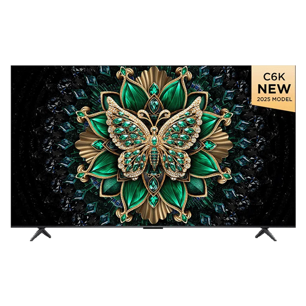 TCL C6K 55 inch QD-Mini LED 4K Ultra HD Smart Google TV with Google Voice Assistant (2025 model, TCL55C6K)