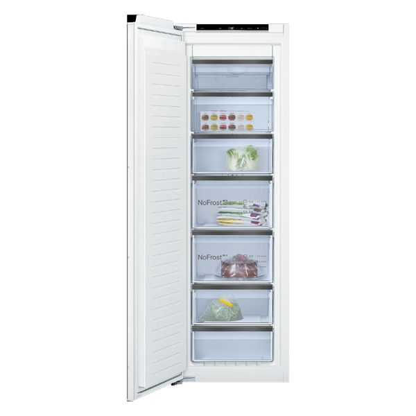 BOSCH Bosch Series 8 212L Stainless Steel No Frost Built-In Freezer (GIN81HD31I)