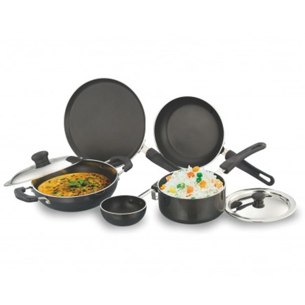 sowbaghya Non stick Cookware Set  (Aluminium, 7 - Piece) (7PCSNSSET)