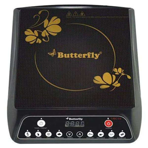 Butterfly Platinum 2.0 Induction Cooktop  (Black, Push Button, TURBOPLUSPOWERHOB)
