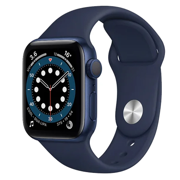 Apple Watch Series 6 GPS + Cellular 40 mm Blue Aluminium Case with Deep Navy Sport Band  (Blue Strap, Regular) -(IWATCHS6GPSPLSC40MMB)