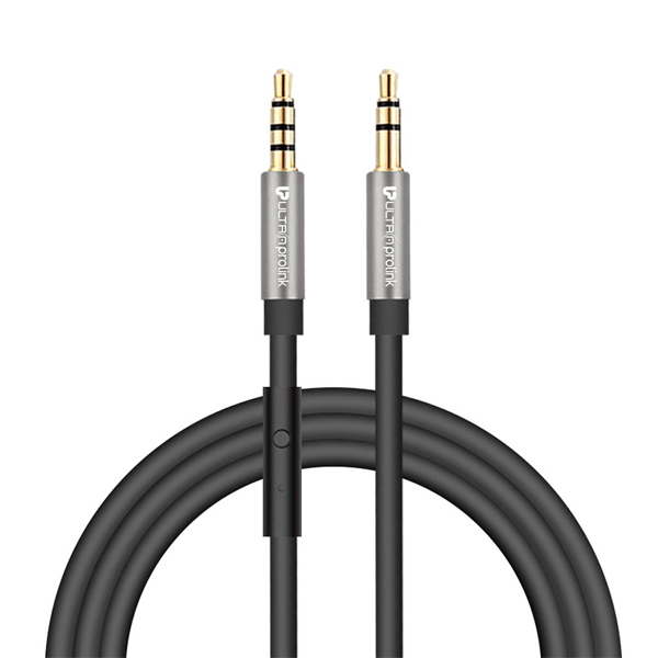 ULTRAPROLINK UL108 1.5m Audio OX HF Stereo Aux & Mic Audio Cable (Black) (UPLCABADOX35MMUL108)