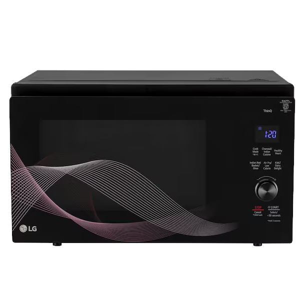 LG 32L Charcoal Convection Microwave Oven with Air Fry Technology (Black, MJEN326UHWF)