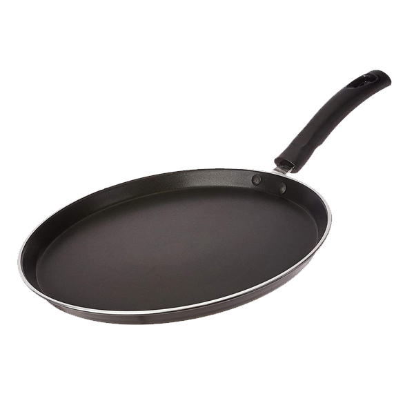 Pigeon Aluminium Non-Stick Forged Flat Tawa 280 (Black, 26 cm, PGNSFLATTAWA280MM)