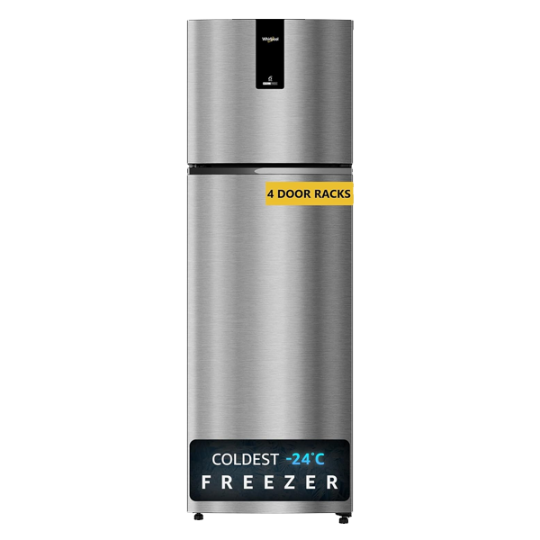 Whirlpool 235L 3 Star Inverter Frost Free Double Door Refrigerator (Athena Steel, IFINVELTDF278ATST3SY)