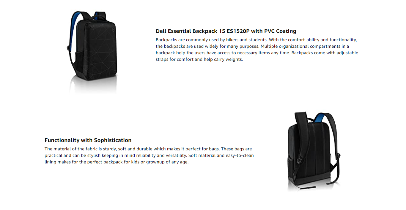 Black Dell Laptop Backpack Thinkpad Bag 4185 | Jam-Omnia Enterprise Limited
