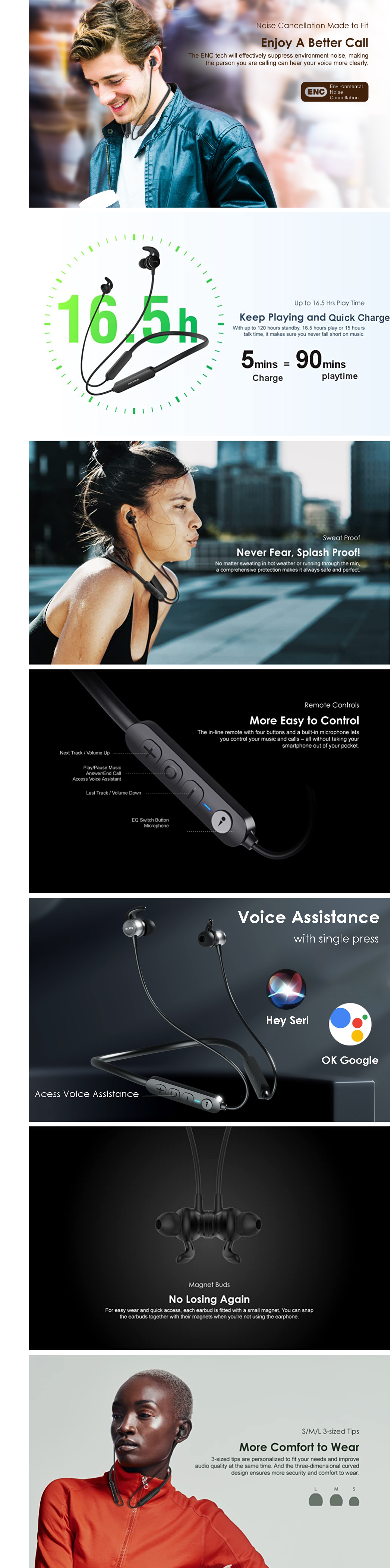 ORAIMO E78DN Bluetooth Headset (Black, In the Ear) (ORAIMOEBE78DN)
