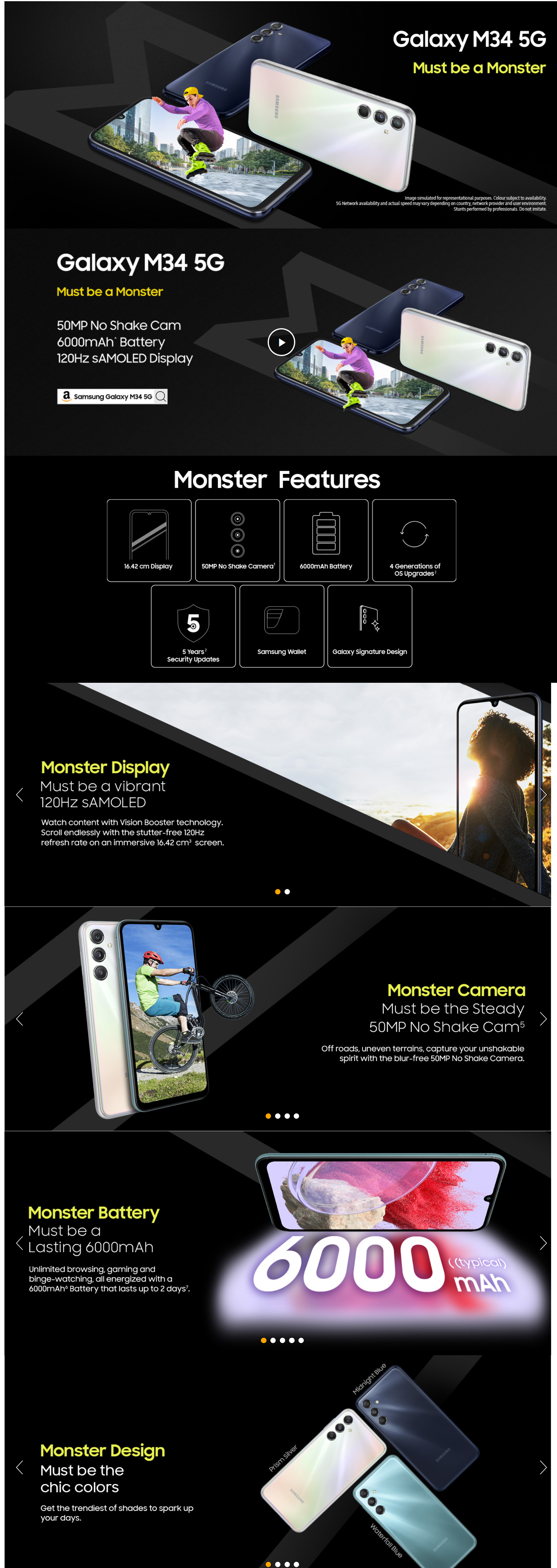 SAMSUNG Galaxy M34 5G (128 GB)  (8 GB RAM) (M345G8128GB)