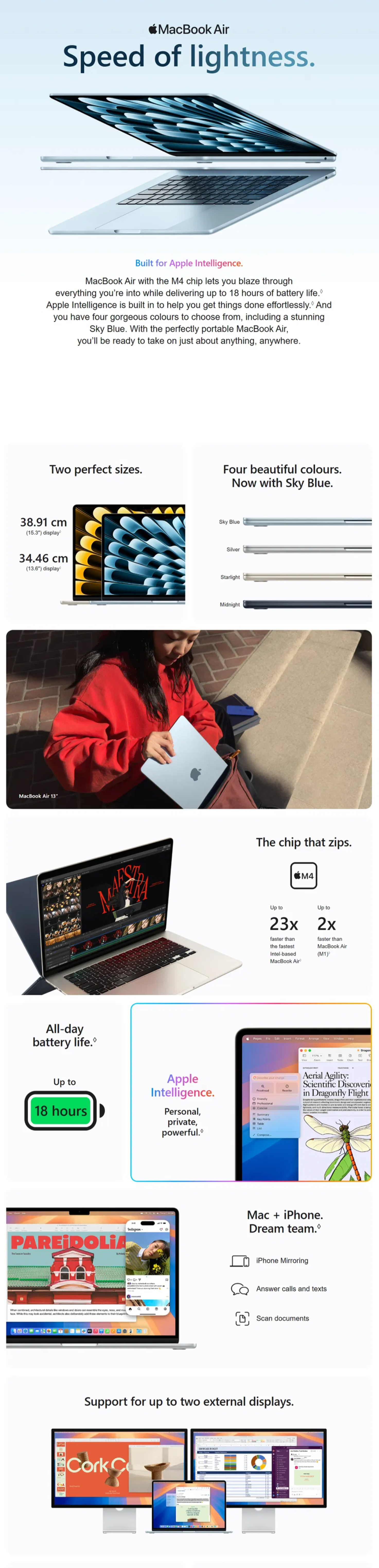 Apple MacBook Air 13.6 inch, M4, 24GB, 512GB, macOS (APMACBKAIRM4MC6V4HNA)
