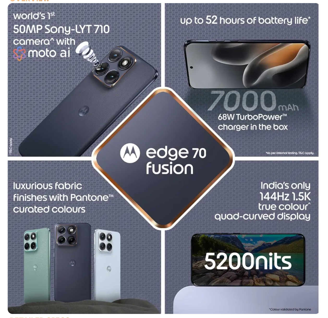 Motorola Edge 70 Fusion 5G  8GB, 128GB (MOTOEDGE70FUS5G8128)