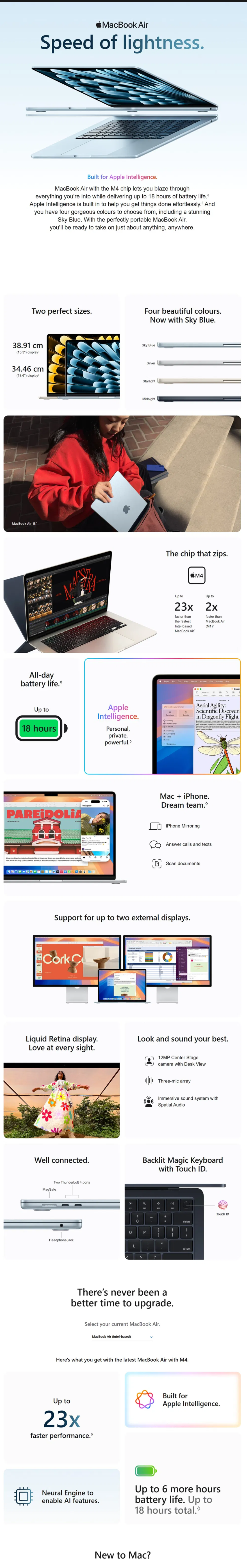 Apple MacBook Air MW1J3HN/A 15.3 inch, M4, 16GB, 256GB, macOS (APMACBKAIRM4MW1J3HNA)