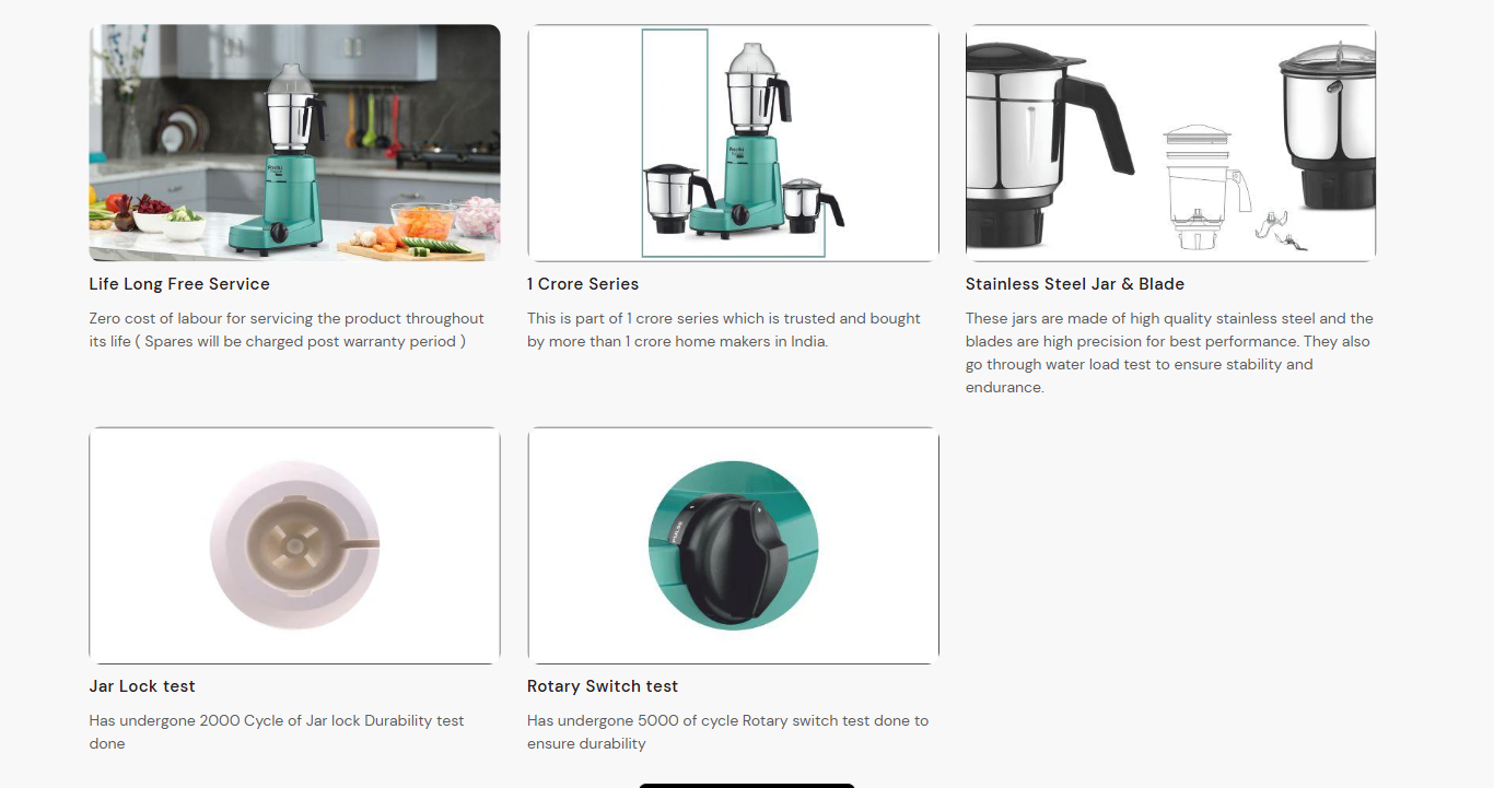 Preethi Popular Retro Green 750 W Mixer Grinder  (POPULARRETROGREEN)