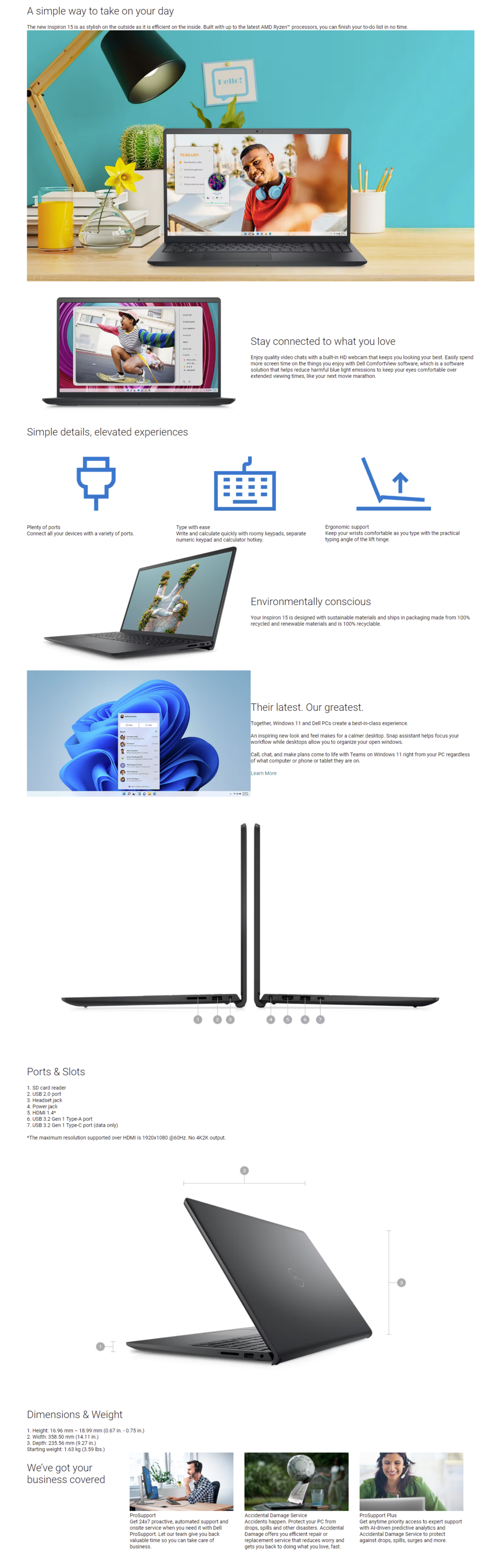 Dell Inspiron 15 Laptop  3 7320U 8GB/512GB SSD, 15.6 Inch Win 11, Office, Silver (DELLIN3535HF8X1001OR)